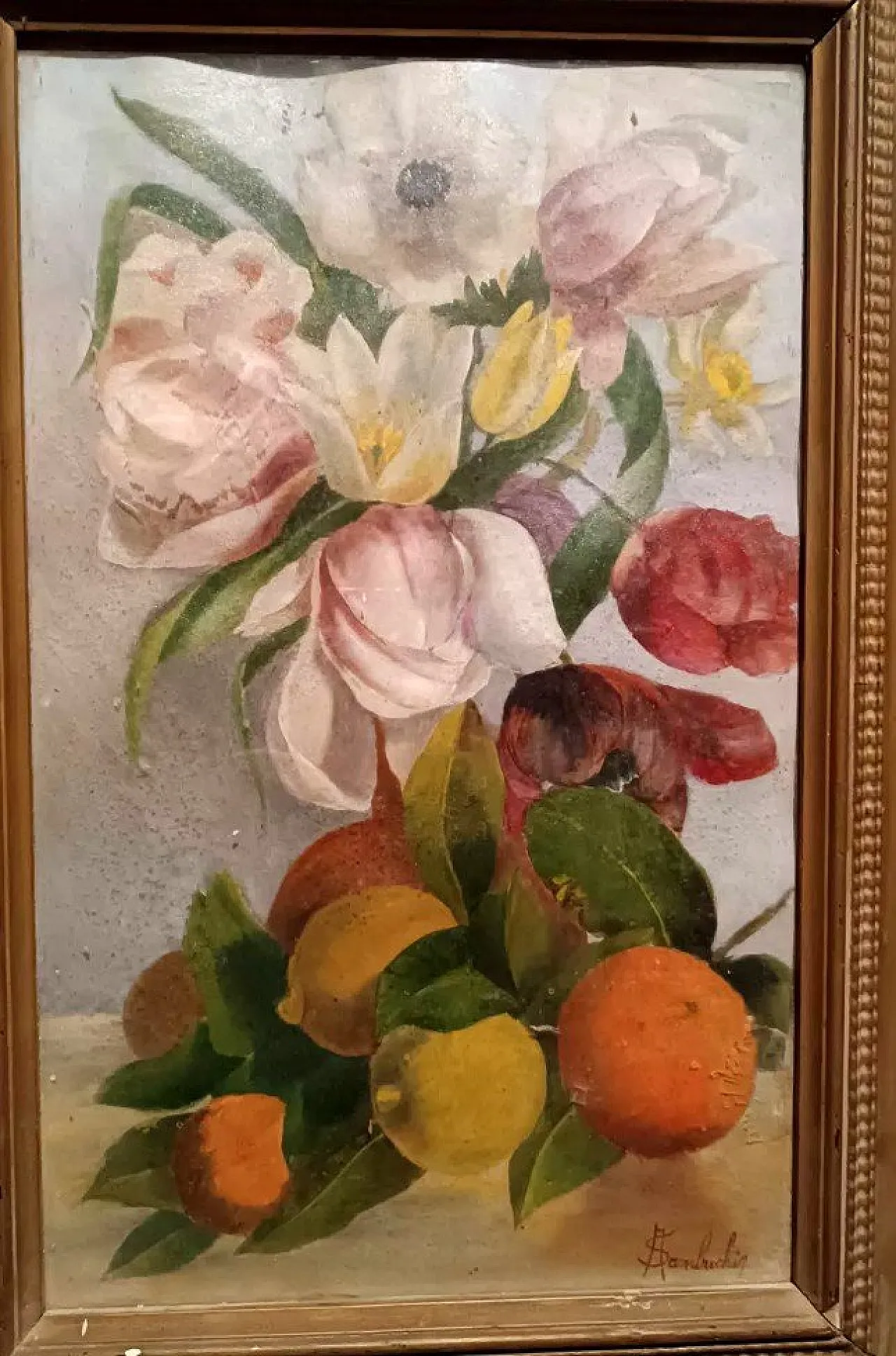 Fiori, Limoni, Arance di A. Sambuchi, olio su cartone, fine '800 3