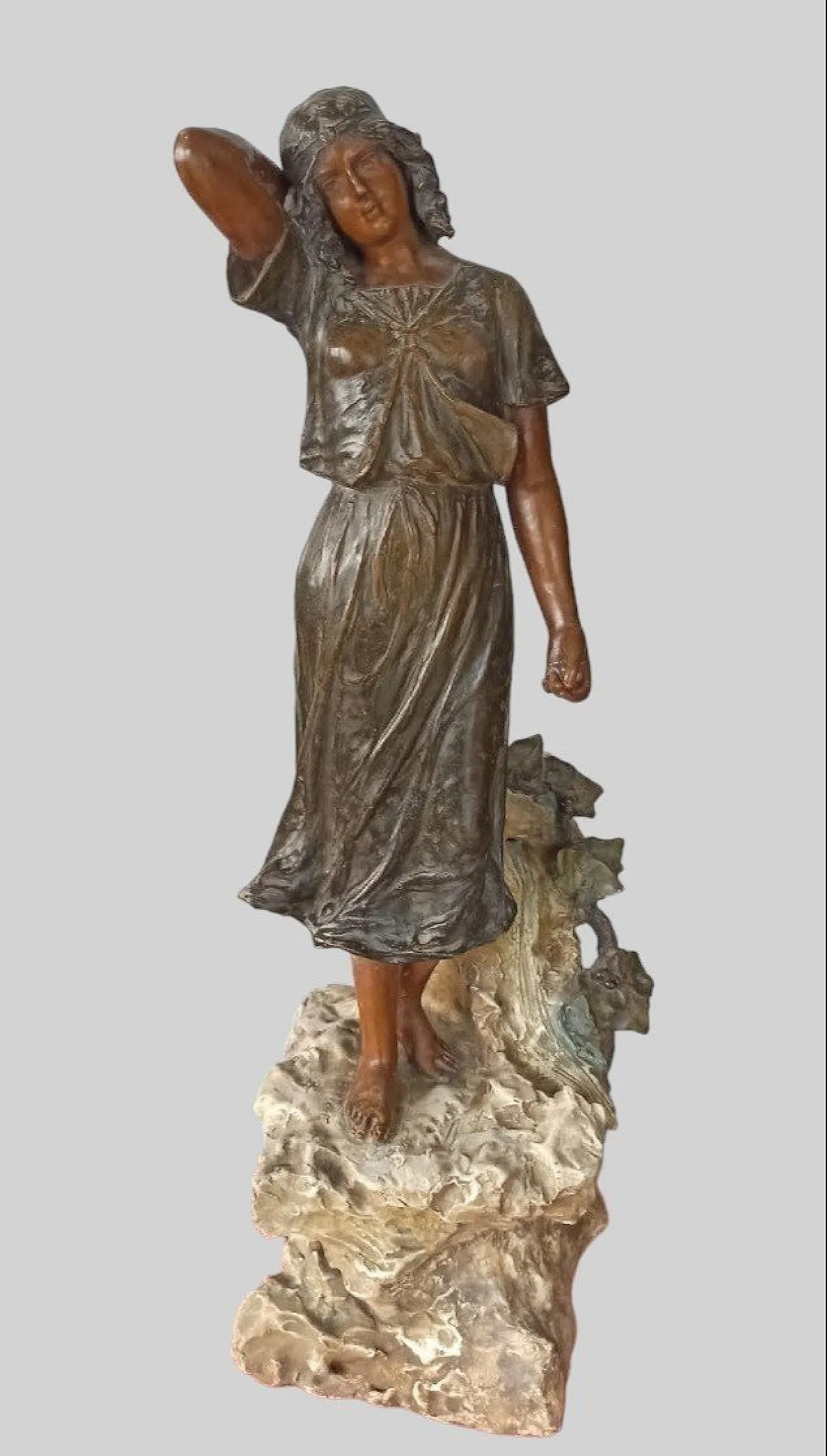 Odalisca di Enrico Lazar, scultura in terracotta, primo '900 1