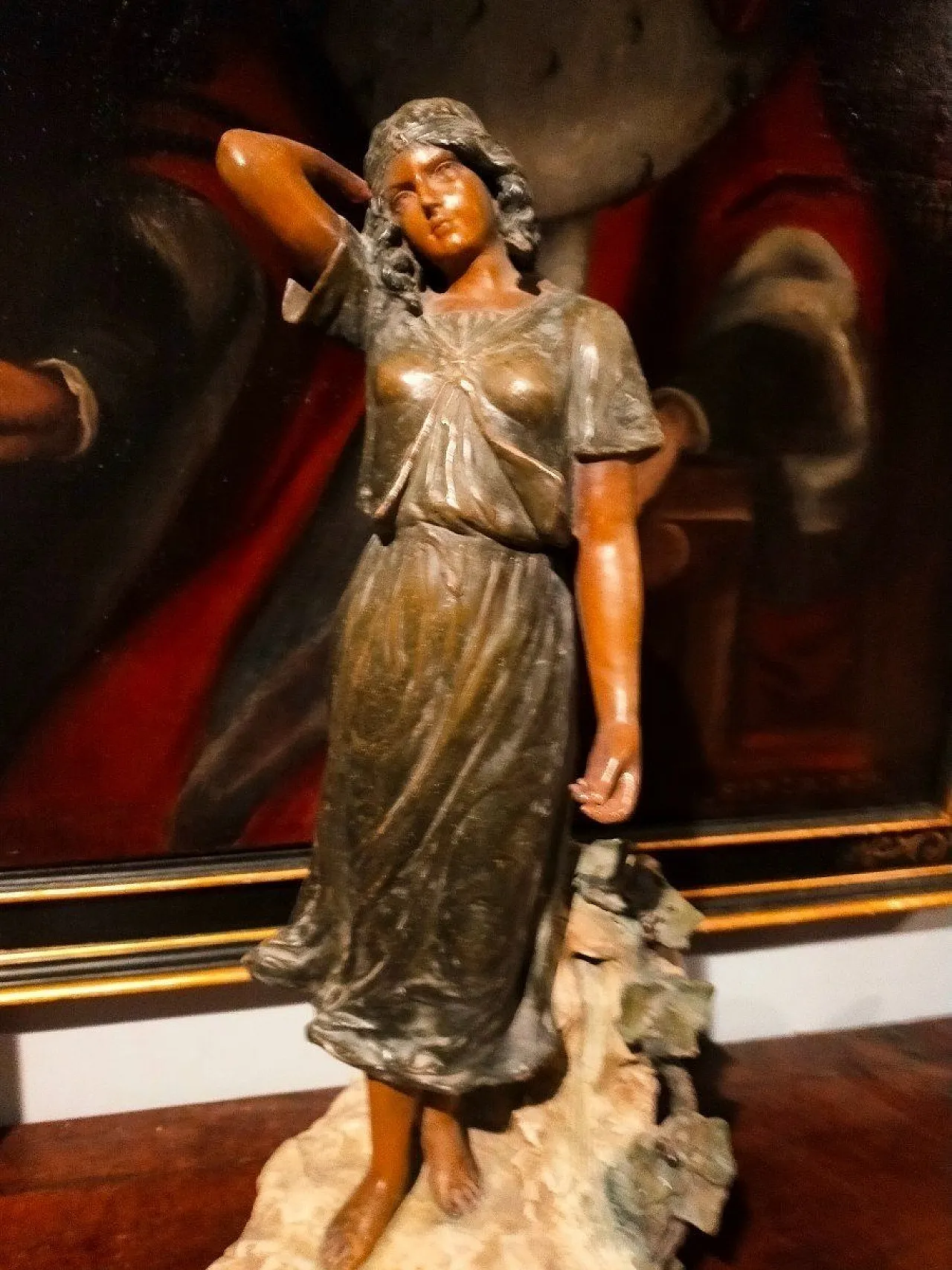 Odalisca di Enrico Lazar, scultura in terracotta, primo '900 2