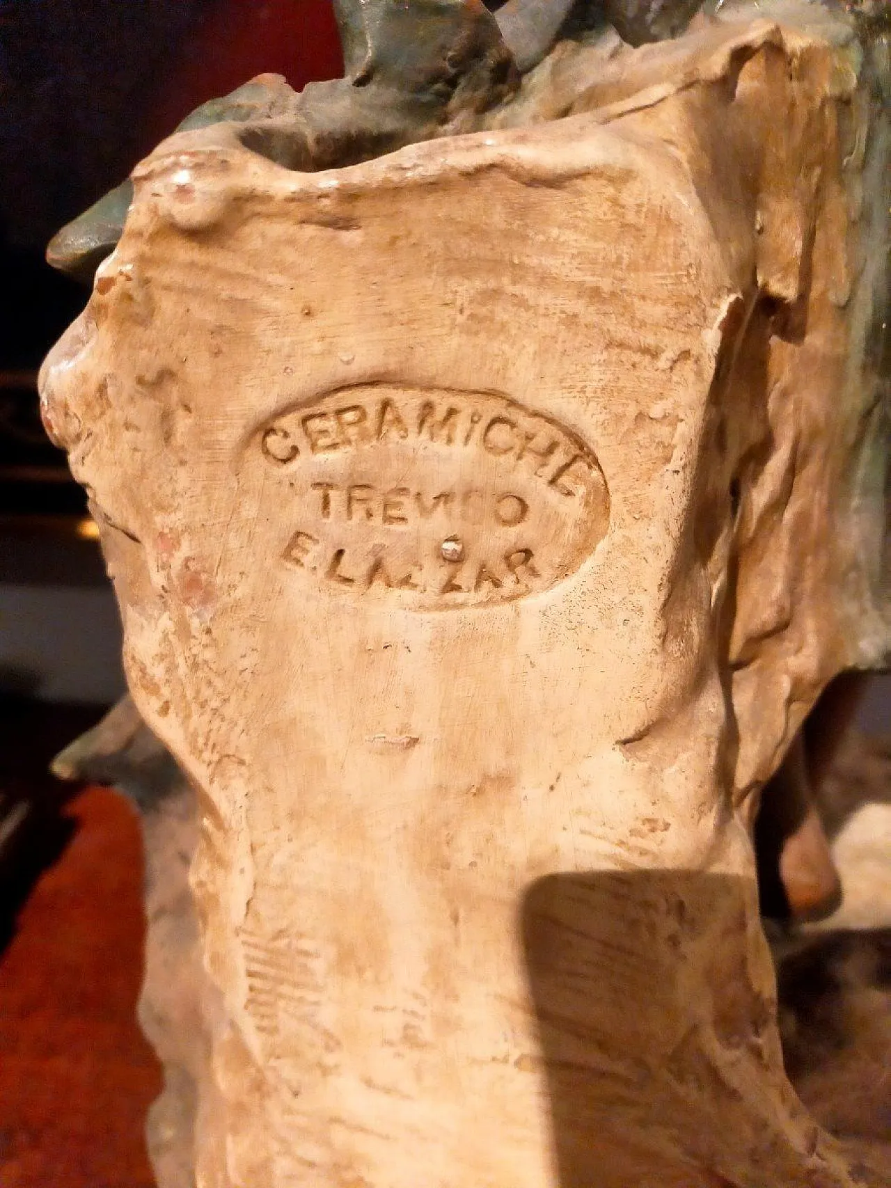 Odalisca di Enrico Lazar, scultura in terracotta, primo '900 8