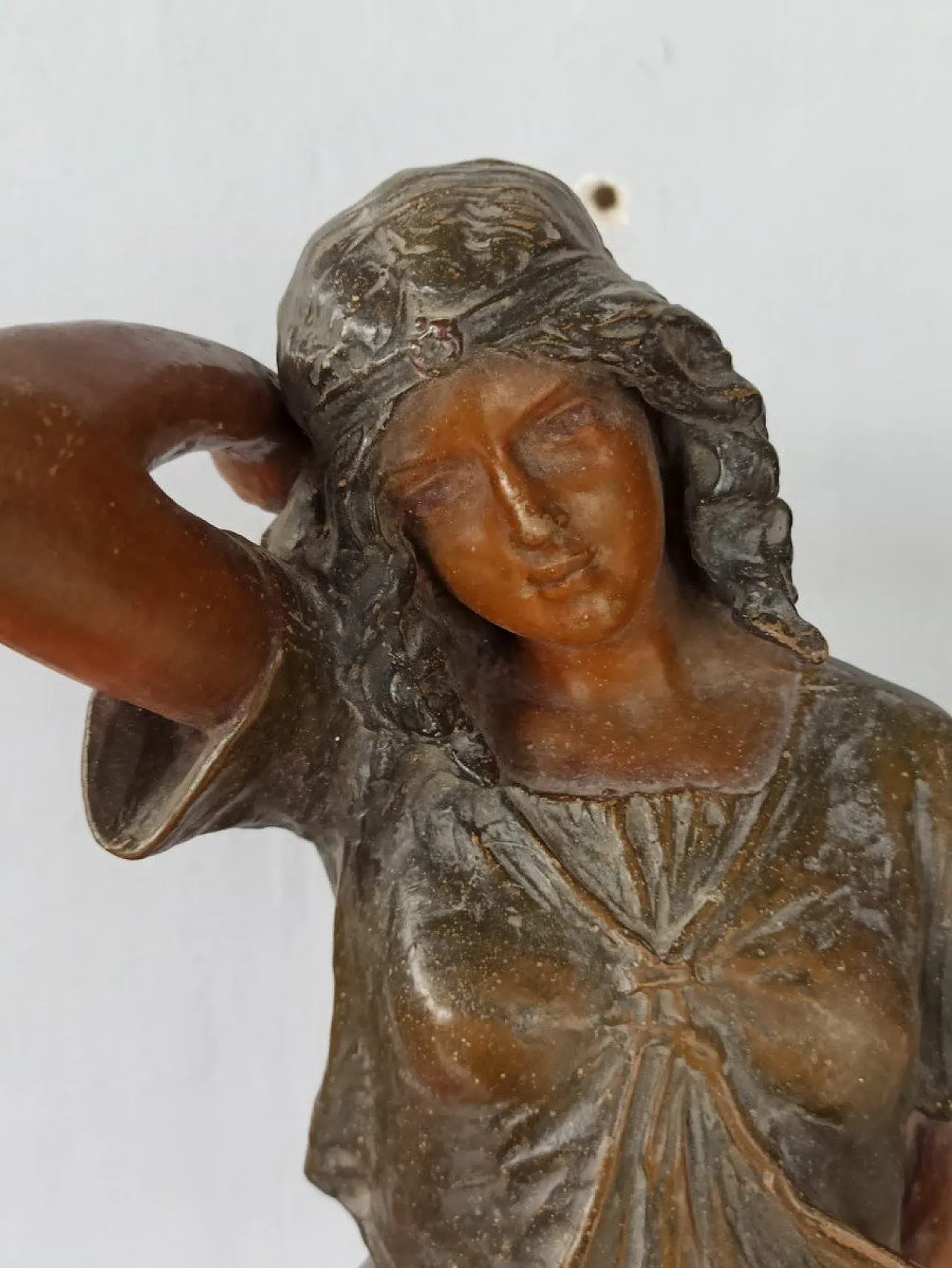 Odalisca di Enrico Lazar, scultura in terracotta, primo '900 9
