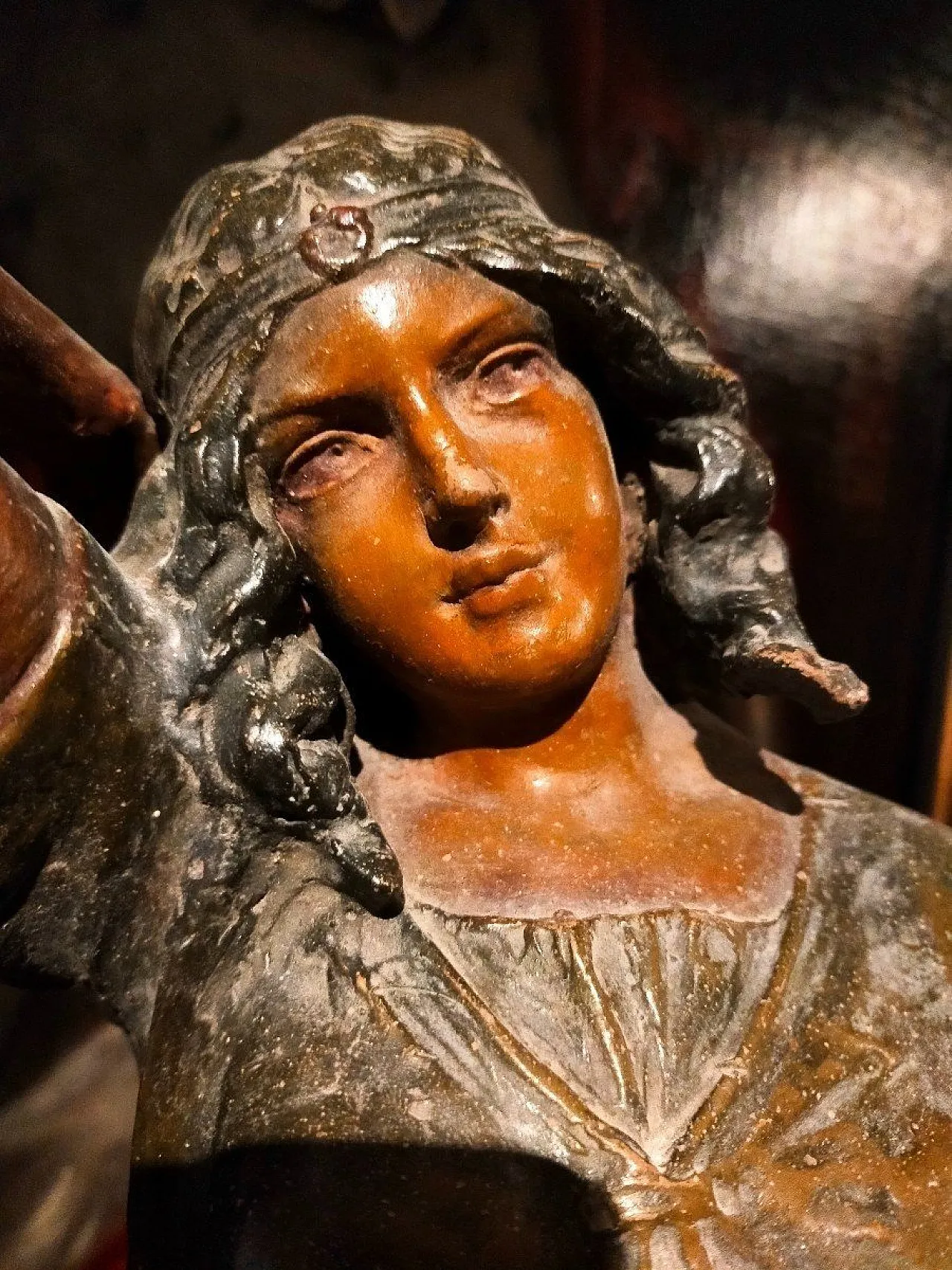 Odalisca di Enrico Lazar, scultura in terracotta, primo '900 10