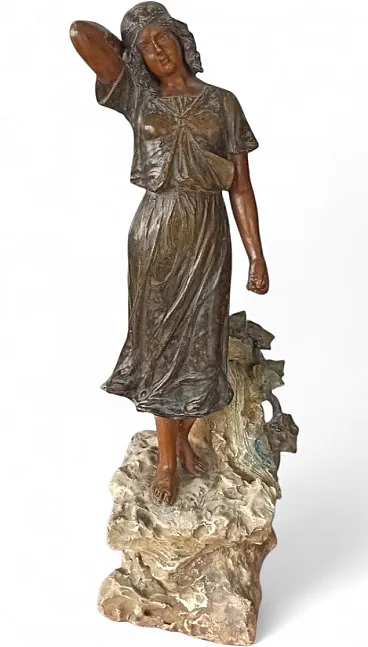 Odalisca di Enrico Lazar, scultura in terracotta, primo '900