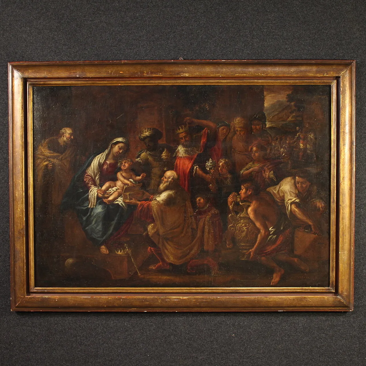Religious painting Adoration of the Magi, 17th century 1