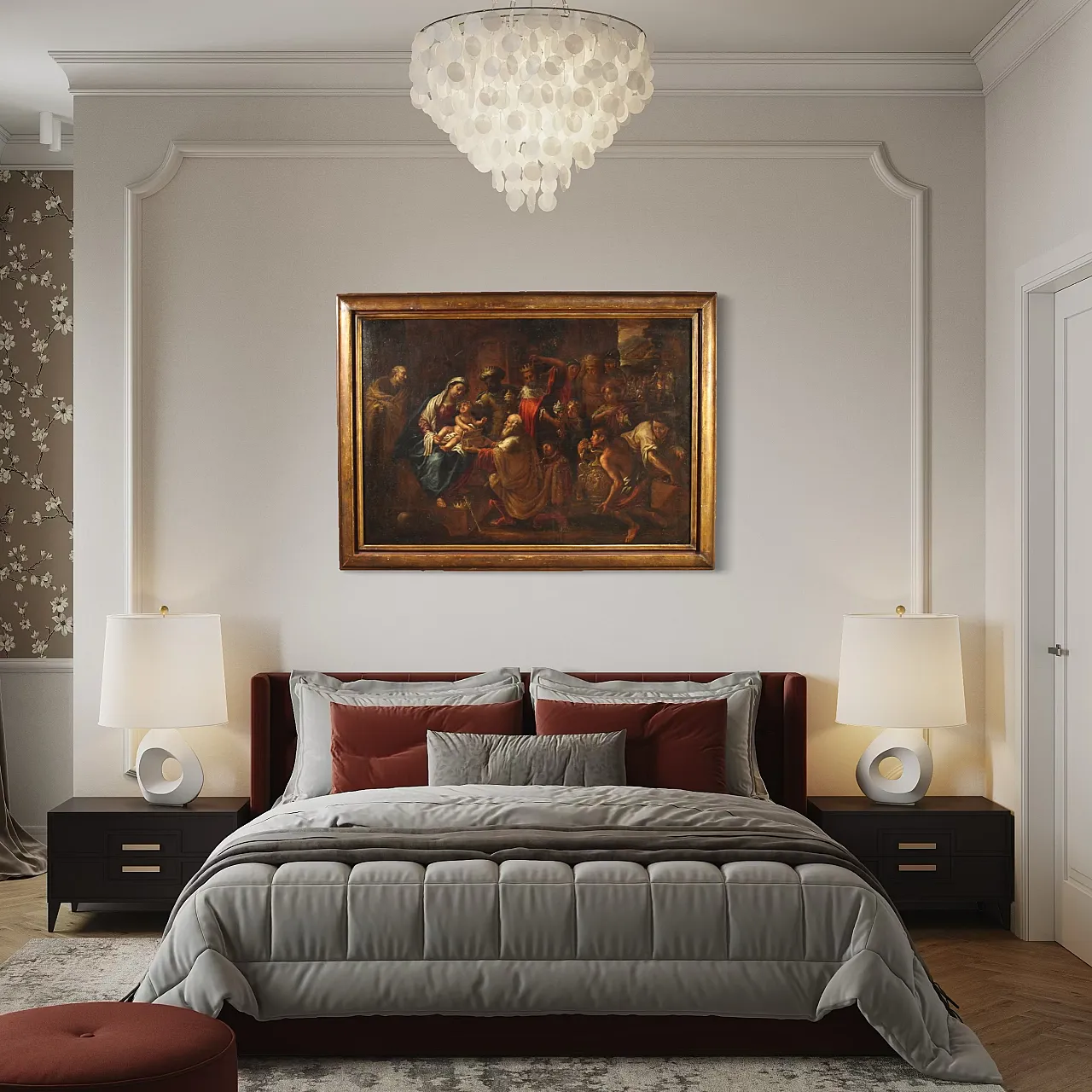 Religious painting Adoration of the Magi, 17th century 5