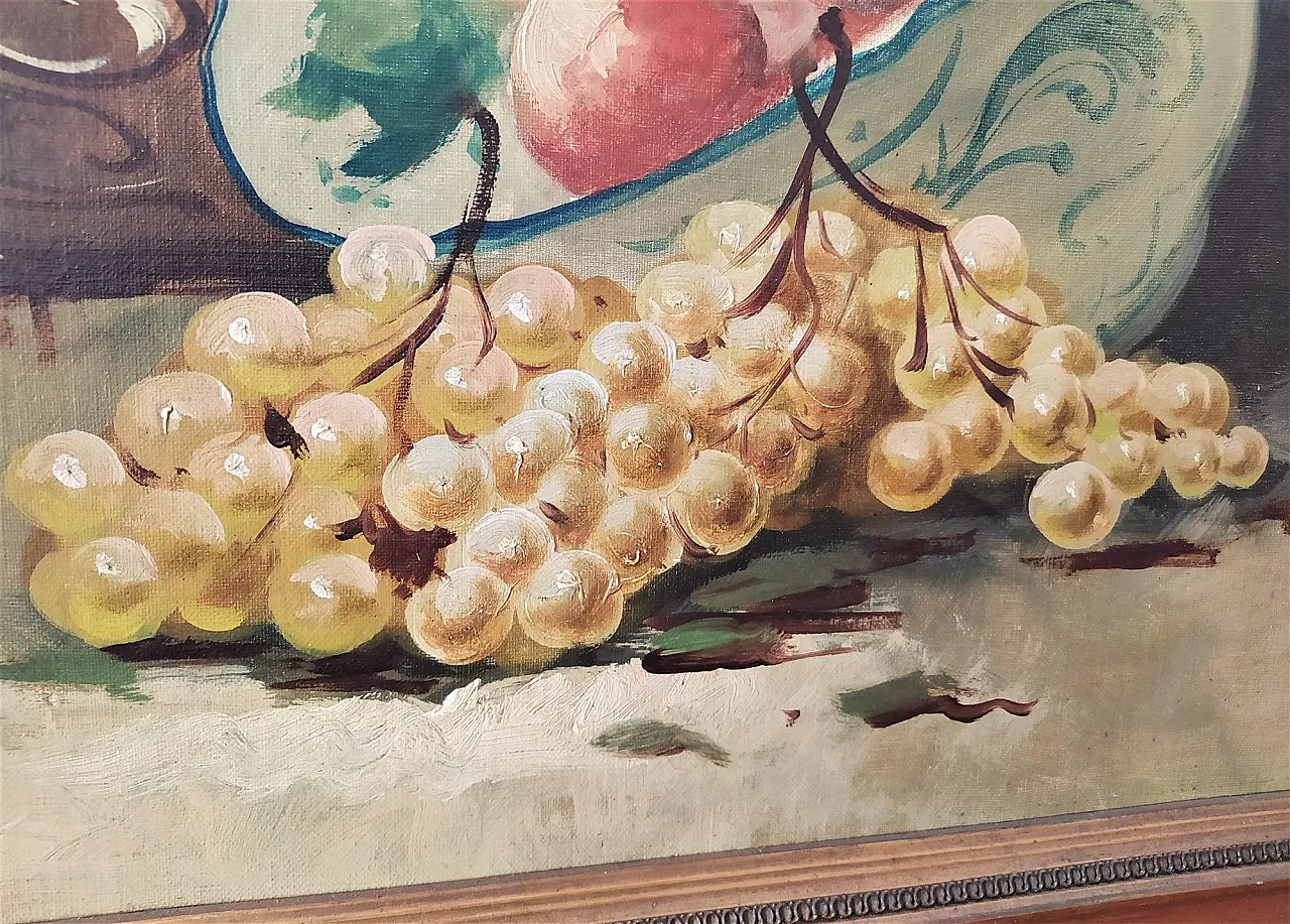 Still Life with Grapes, oil on canvas, 19th century 7