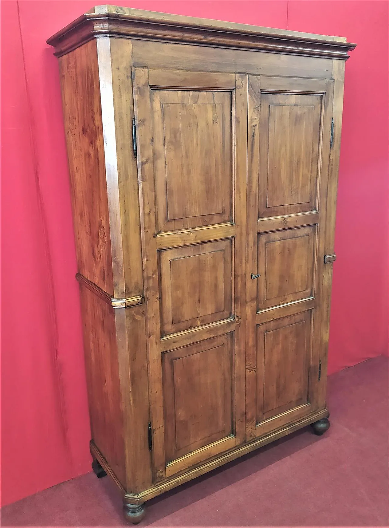Two-door poplar cabinet, 19th century 1