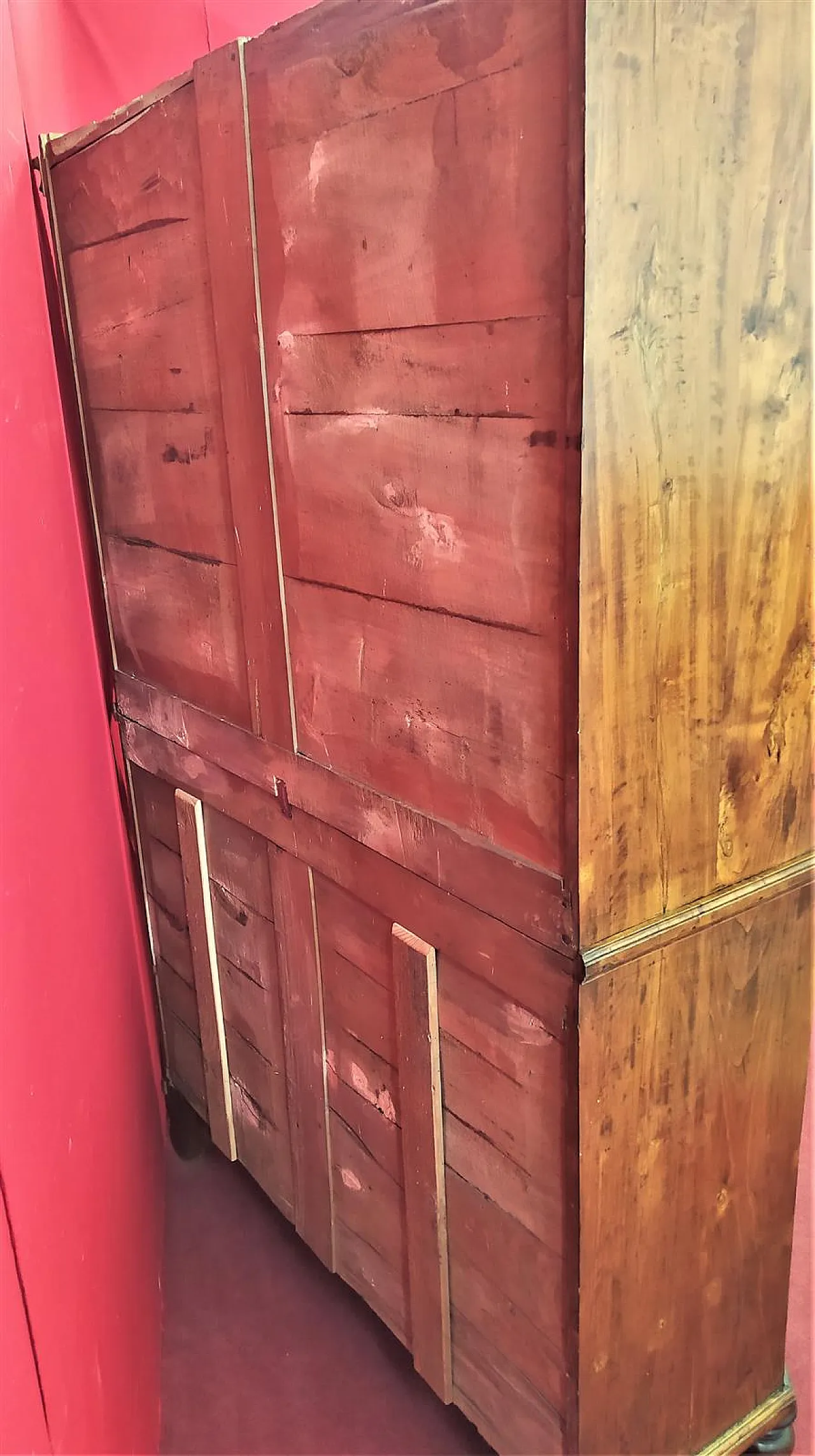 Two-door poplar cabinet, 19th century 9