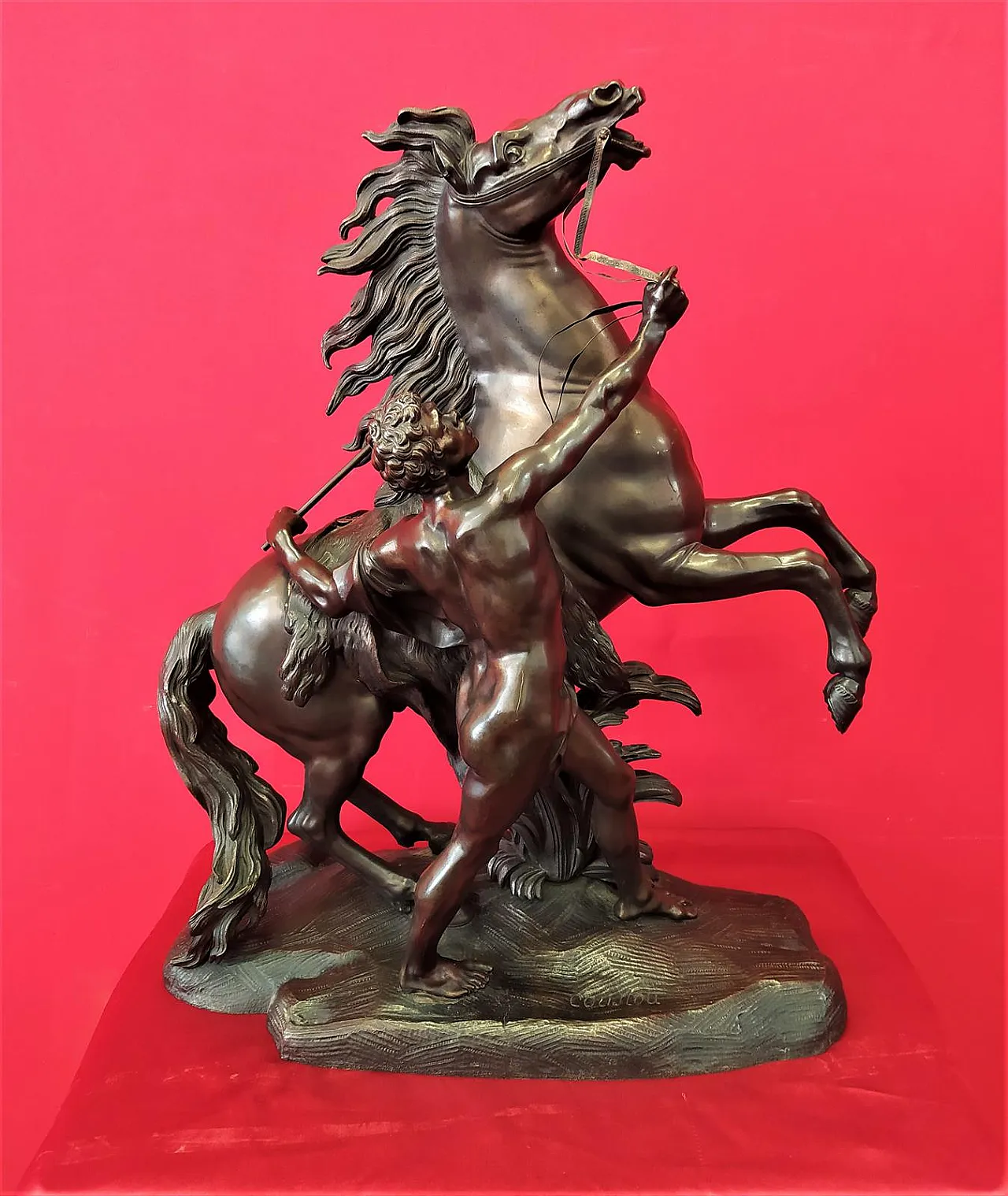 Bronze horse by Coustou, 19th century 1