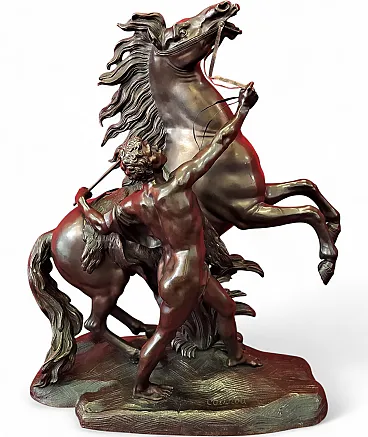 Bronze horse by Coustou, 19th century