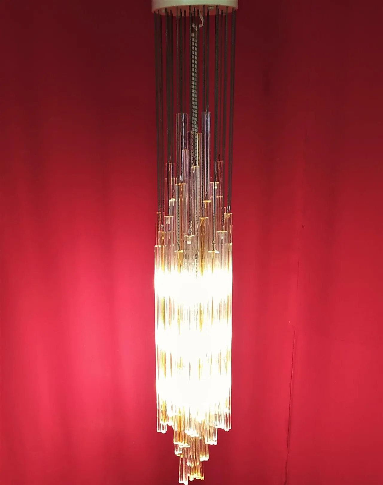 Murano glass trilobe chandelier, mid-20th century 1