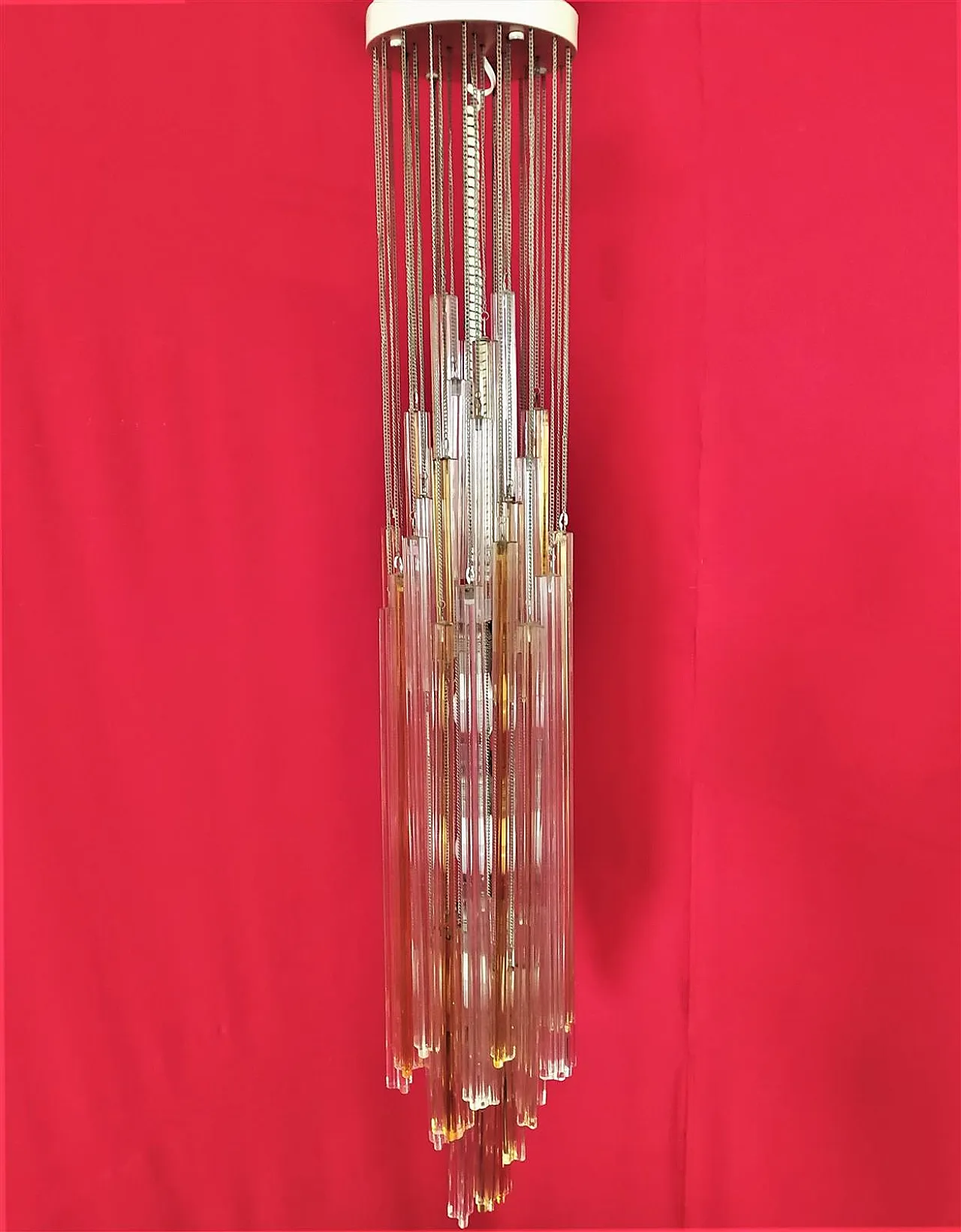Murano glass trilobe chandelier, mid-20th century 2