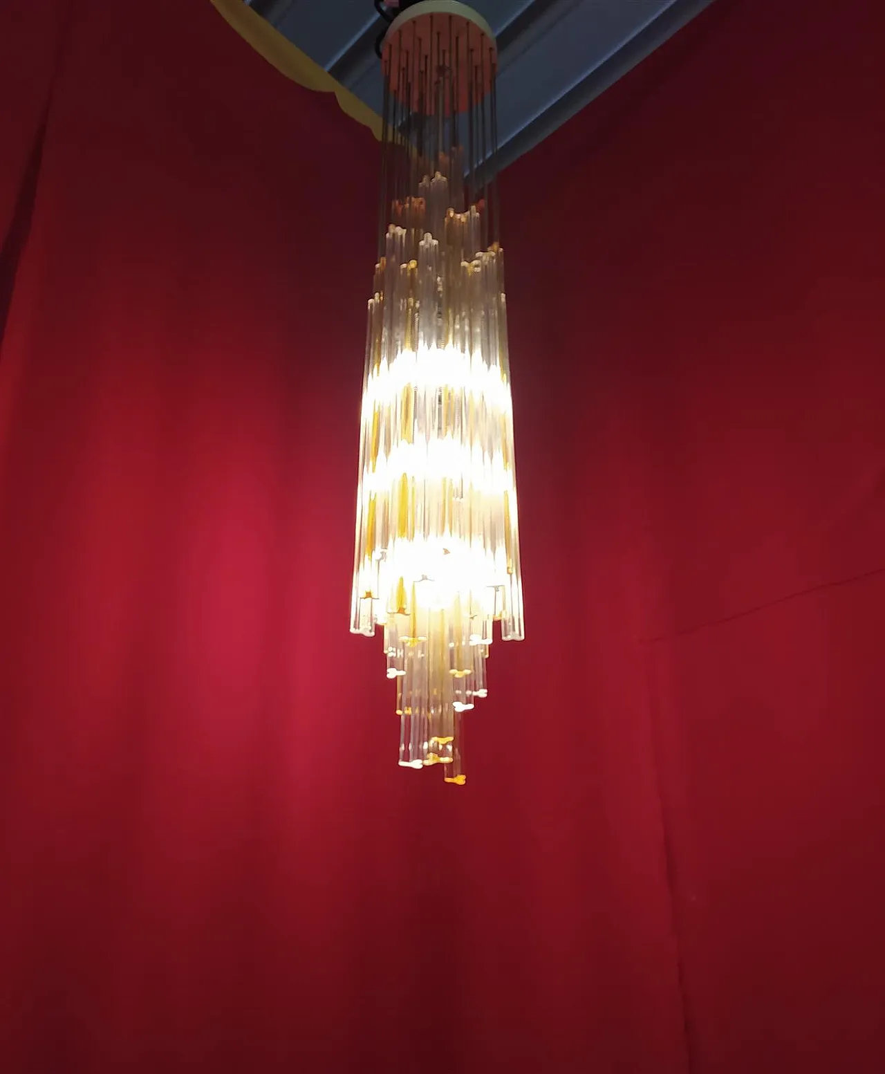 Murano glass trilobe chandelier, mid-20th century 4