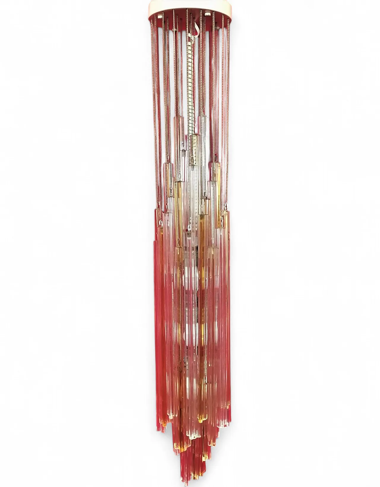 Murano glass trilobe chandelier, mid-20th century 8