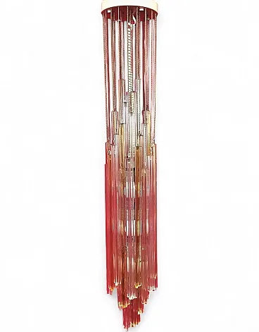 Murano glass trilobe chandelier, mid-20th century