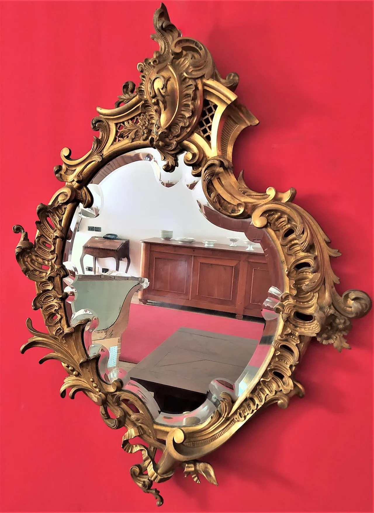 Specchiera in bronzo dorato, '800 7