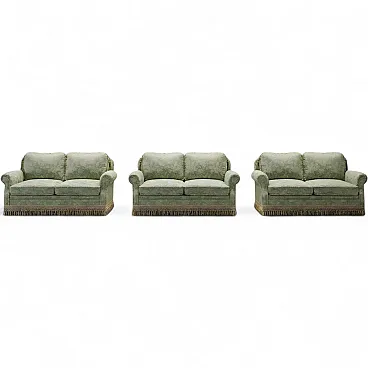 3 Divani in seta di San Leucio, anni '80