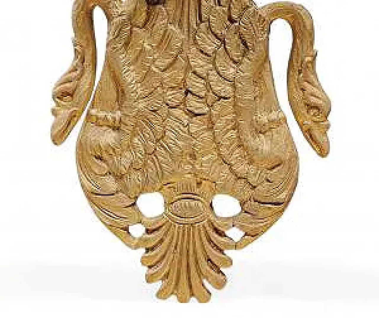 Portico pendulum in mercury gilded bronze, 19th century 9