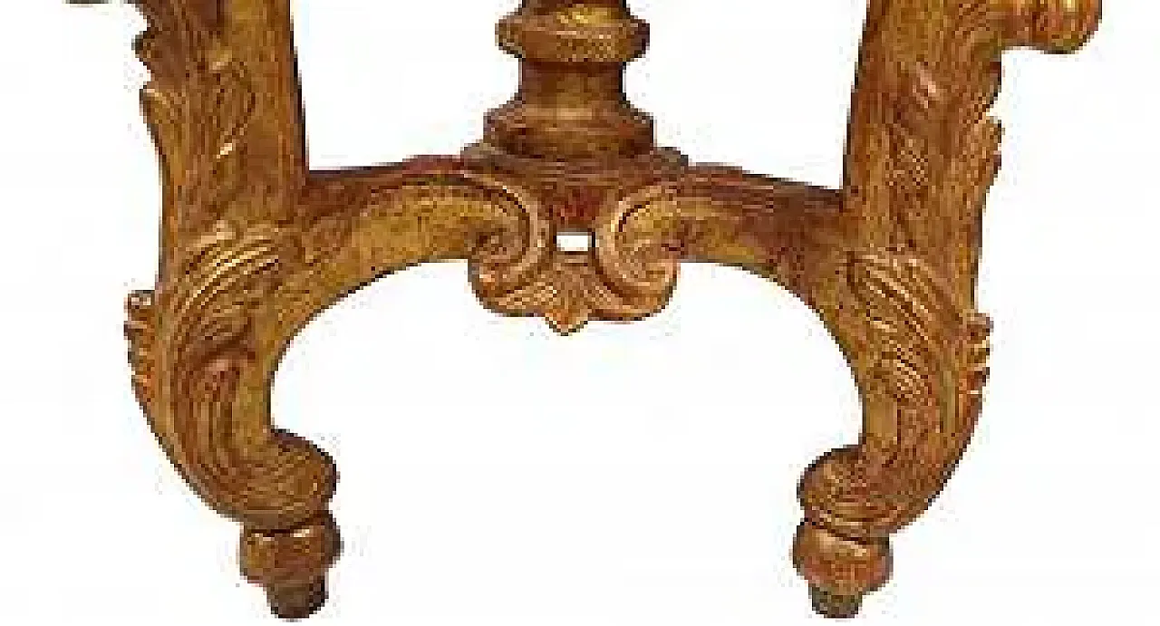 Louis XVI console table in carved and gilded wood, 18th century 5