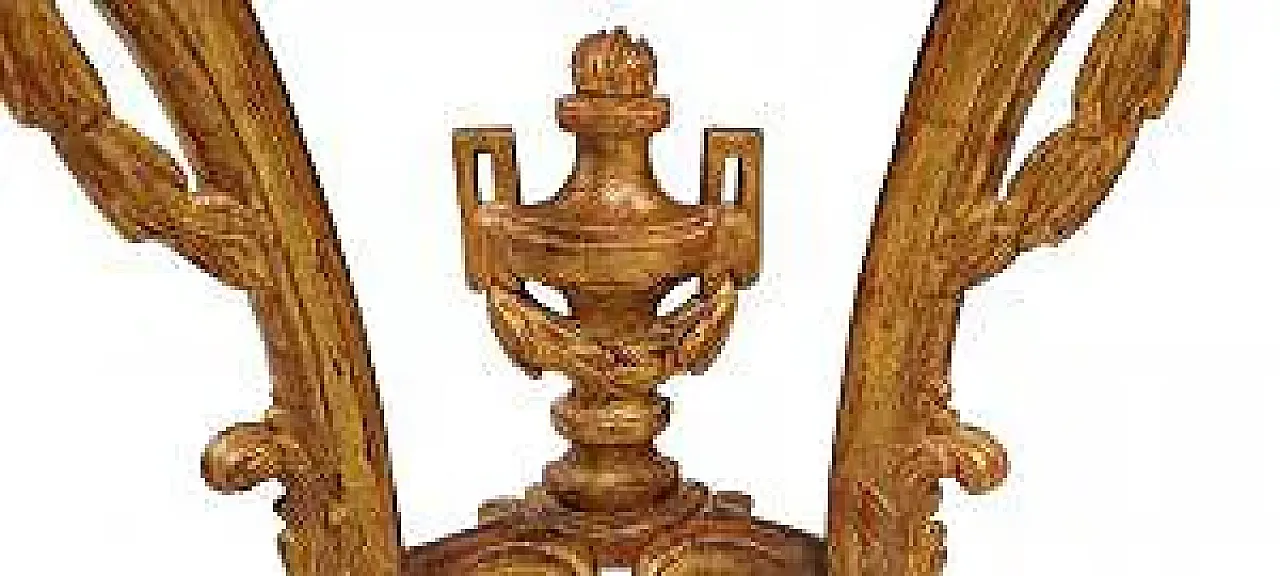 Louis XVI console table in carved and gilded wood, 18th century 14