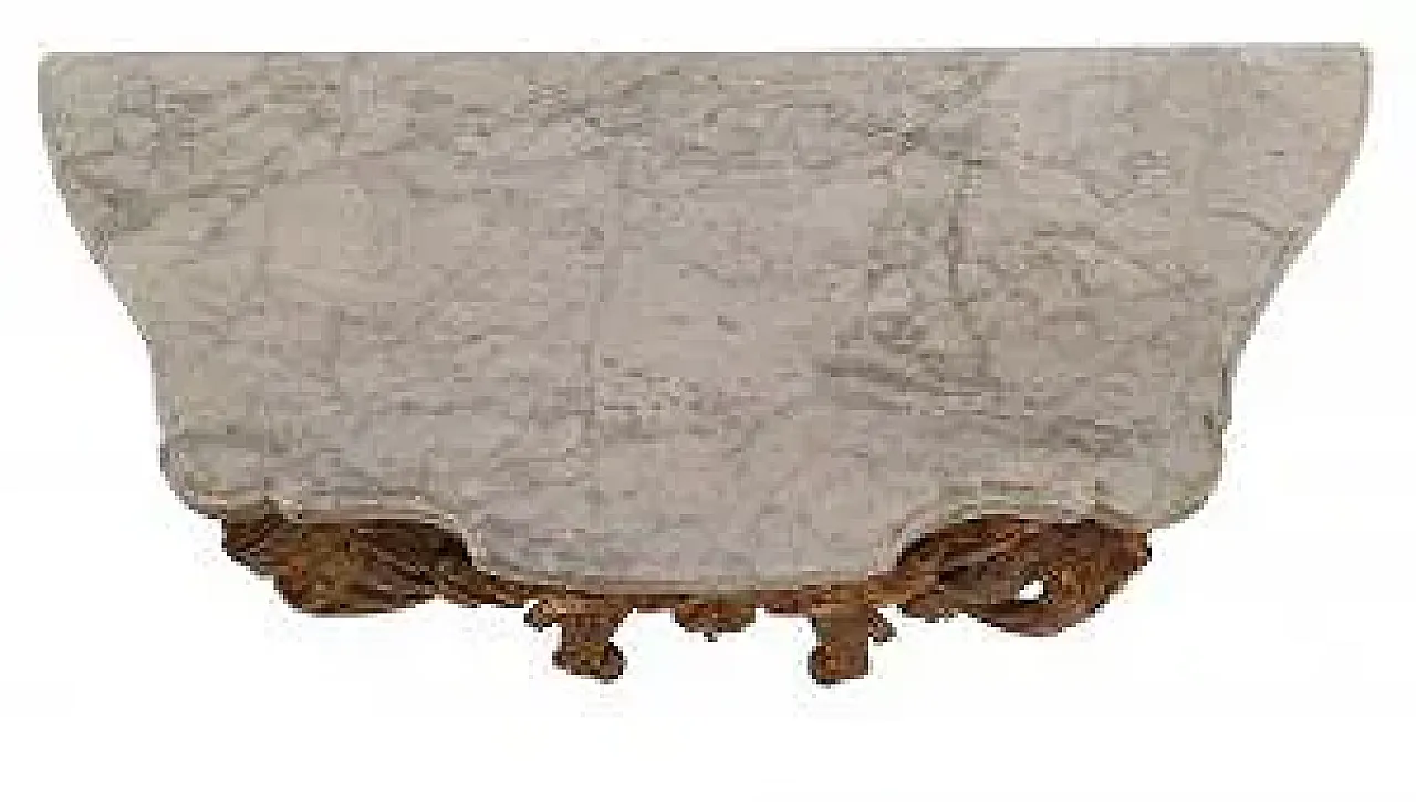 Louis XVI console table in carved and gilded wood, 18th century 17