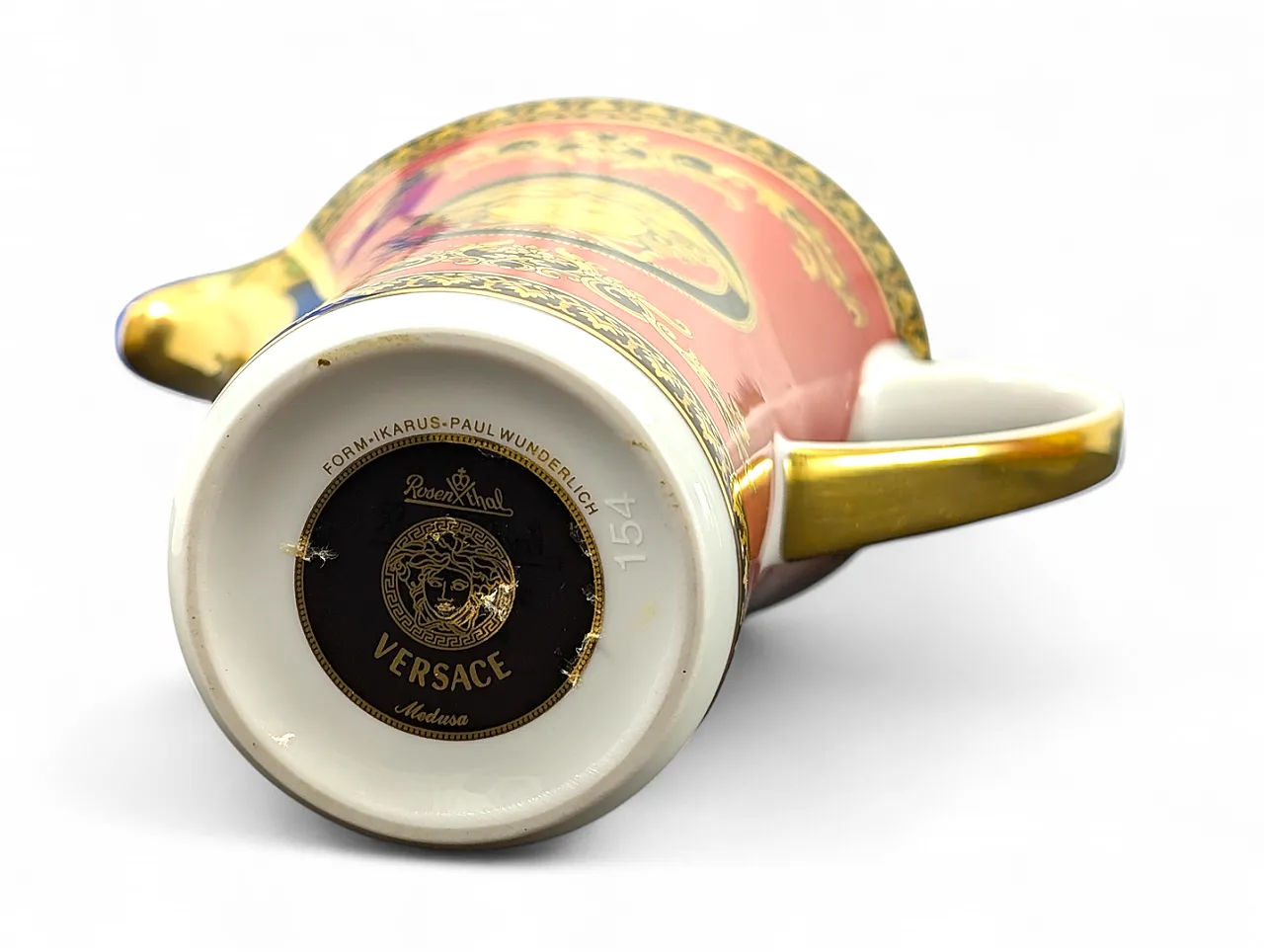 Caffettiera e lattiera in porcellana Rosenthal per Versace, anni '90 5