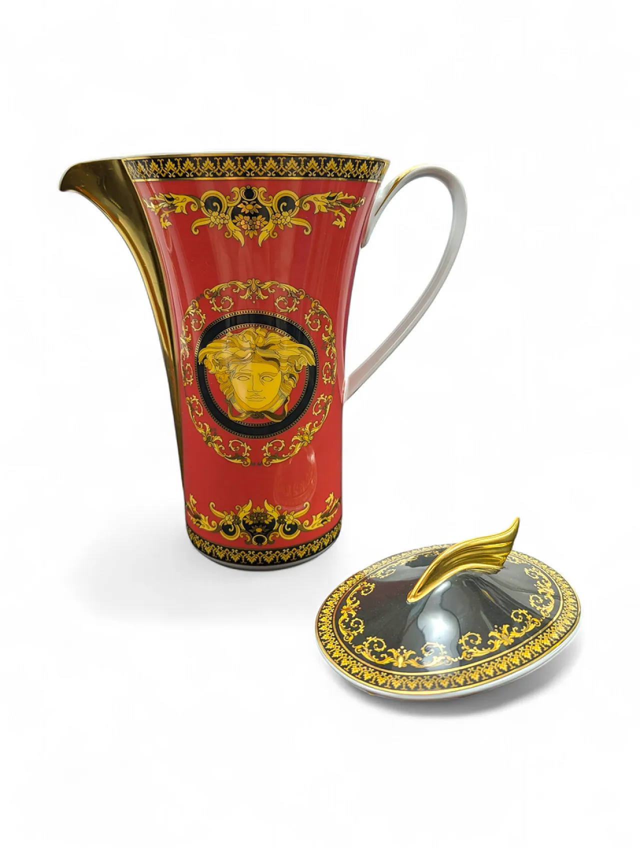 Caffettiera e lattiera in porcellana Rosenthal per Versace, anni '90 6