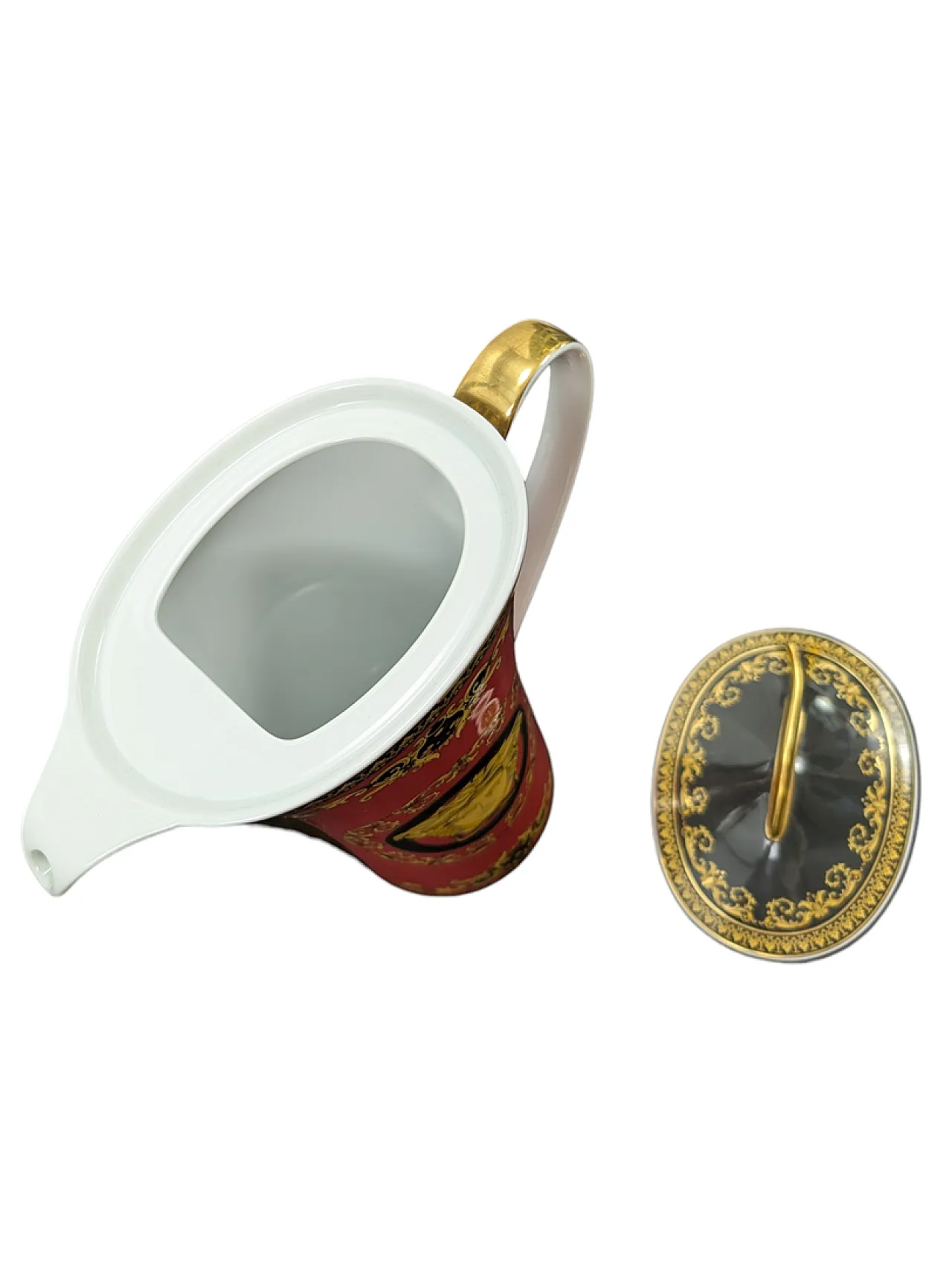 Caffettiera e lattiera in porcellana Rosenthal per Versace, anni '90 7