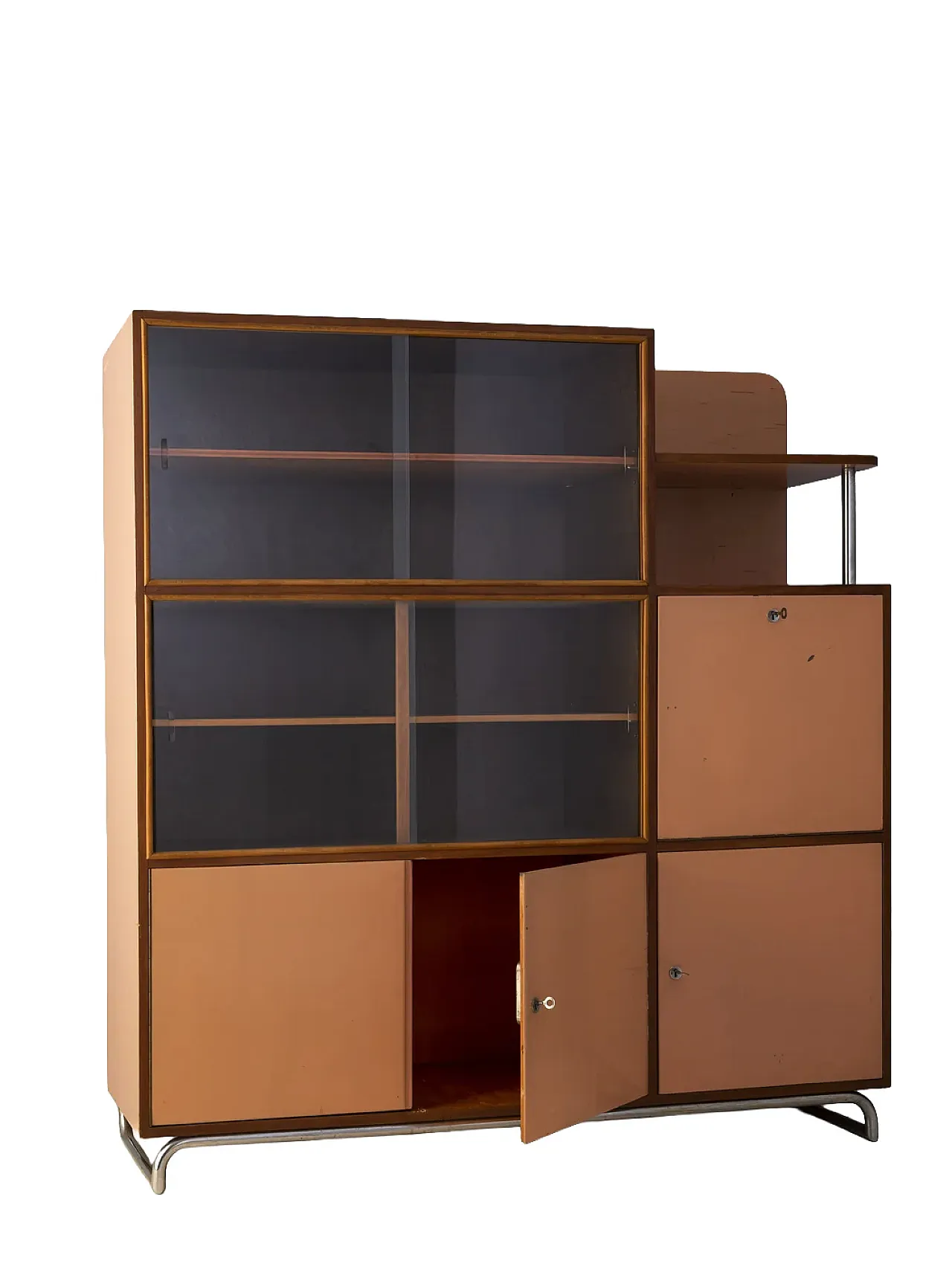 Functionalist bookcase by Robert Slezák, 1930s 1