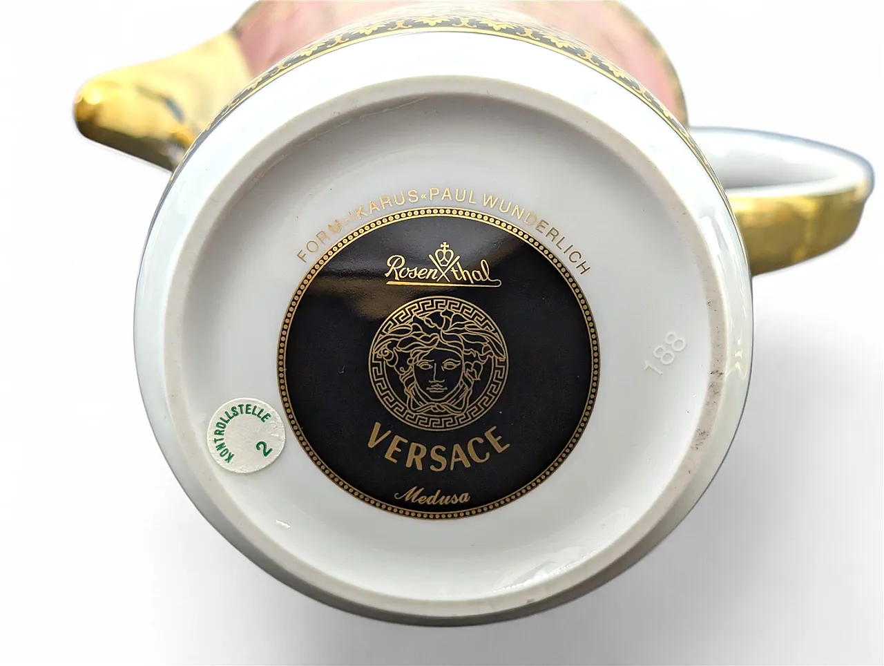 Caffettiera e lattiera in porcellana Rosenthal per Versace, anni '90 9