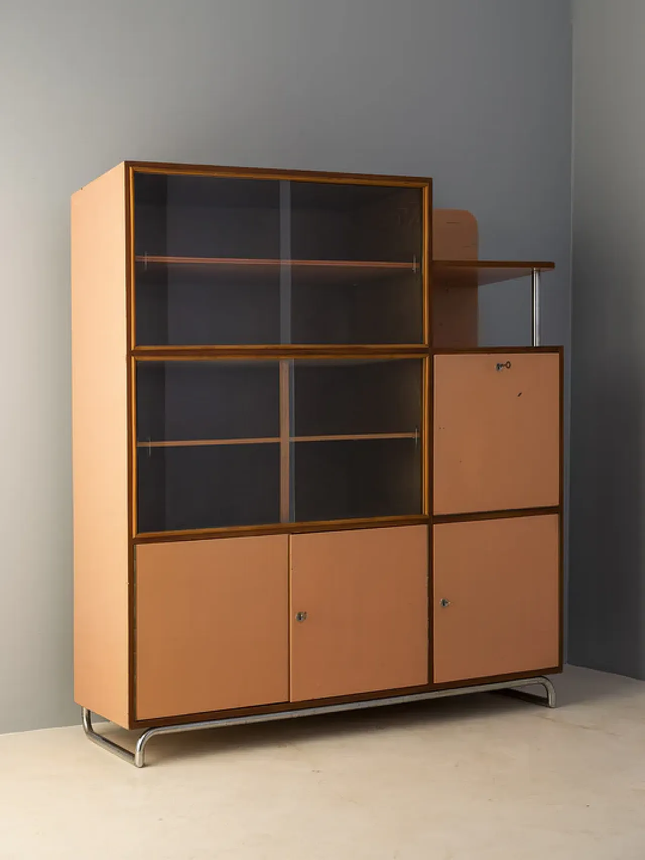 Functionalist bookcase by Robert Slezák, 1930s 4