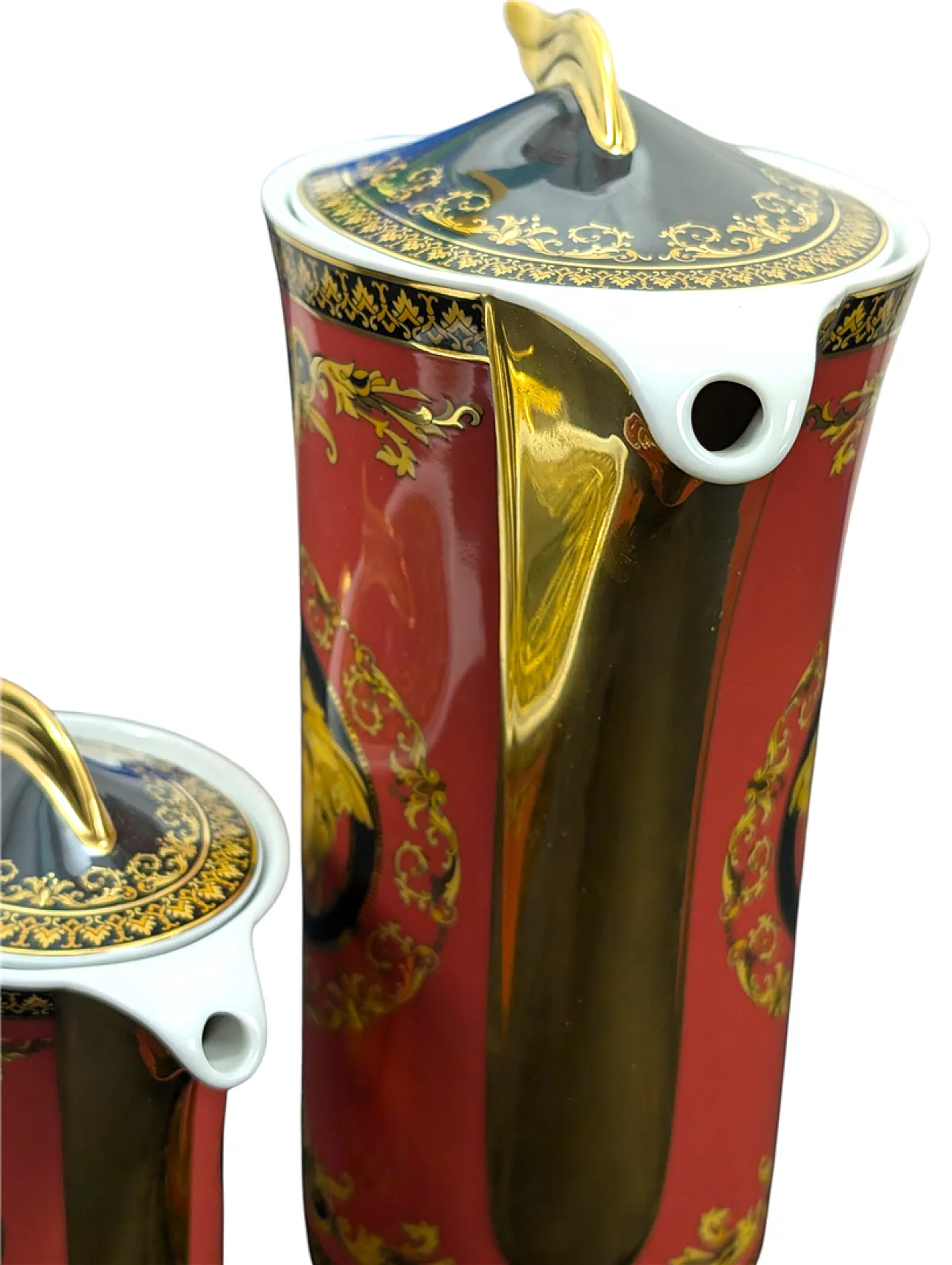 Caffettiera e lattiera in porcellana Rosenthal per Versace, anni '90 11