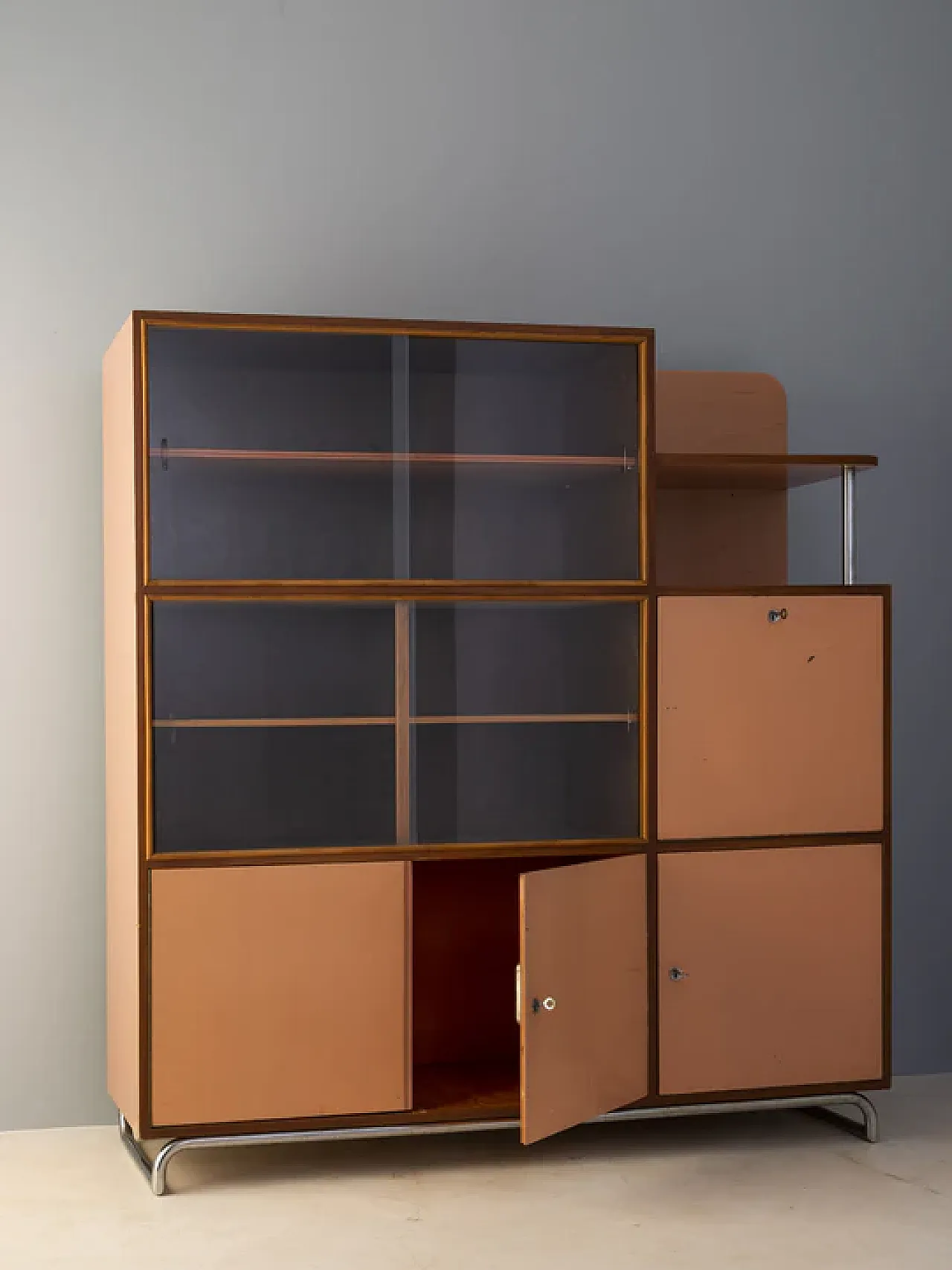 Functionalist bookcase by Robert Slezák, 1930s 6