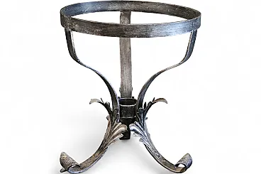 Wrought iron cachepot vase holder, antique vintage planter, 50s