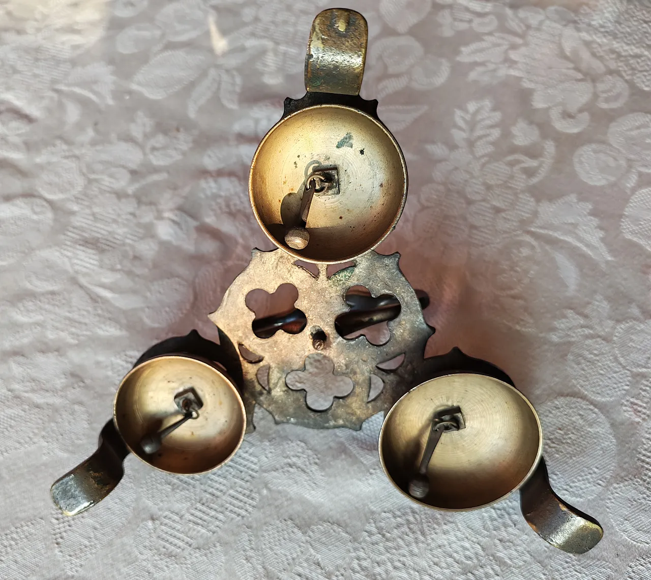 Three-tone brass liturgical bell, 19th century 4