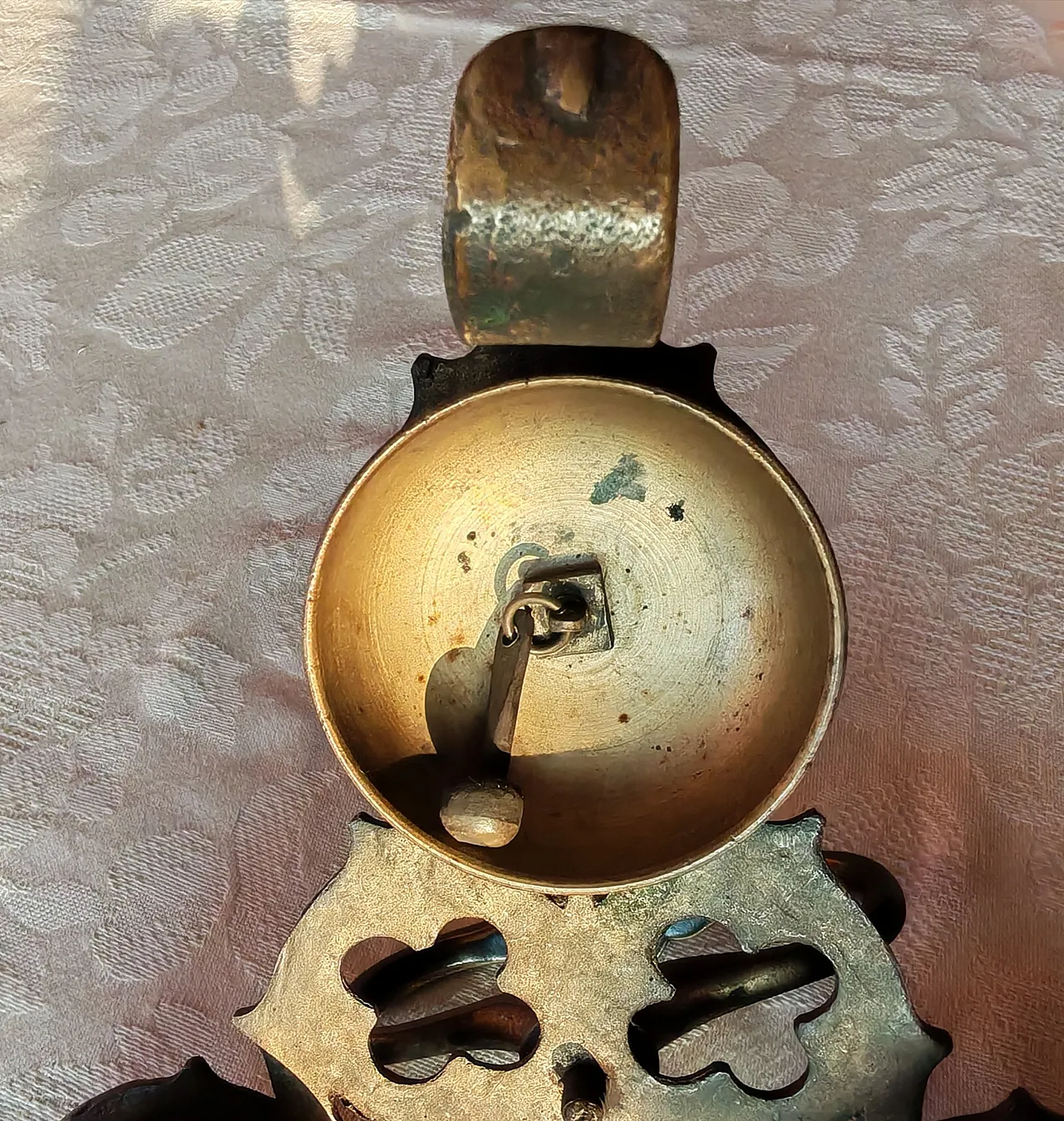 Three-tone brass liturgical bell, 19th century 5