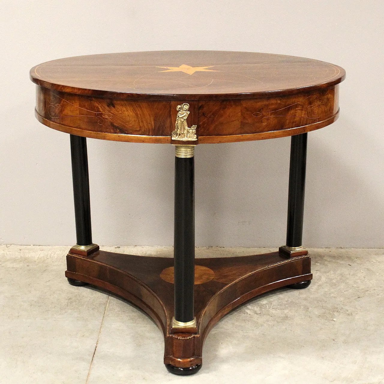 Coffee table Italian inlaid walnut,  19th century 3
