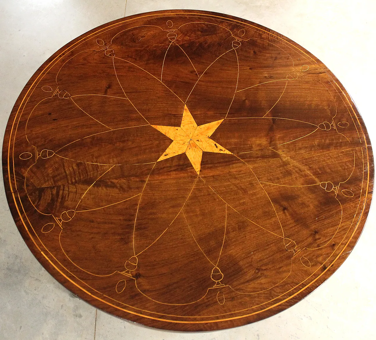 Coffee table Italian inlaid walnut,  19th century 5