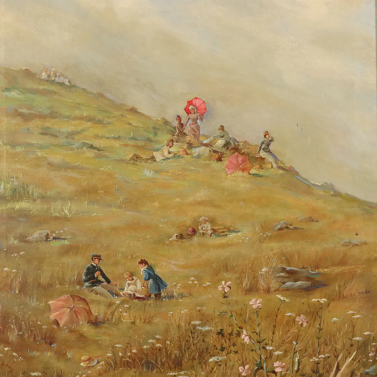 Olio su tela, Scuola francese, fine '800 3