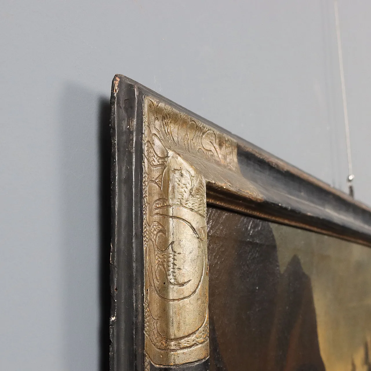 Felice Boselli, paesaggio nordico olio su tela, fine '600 9