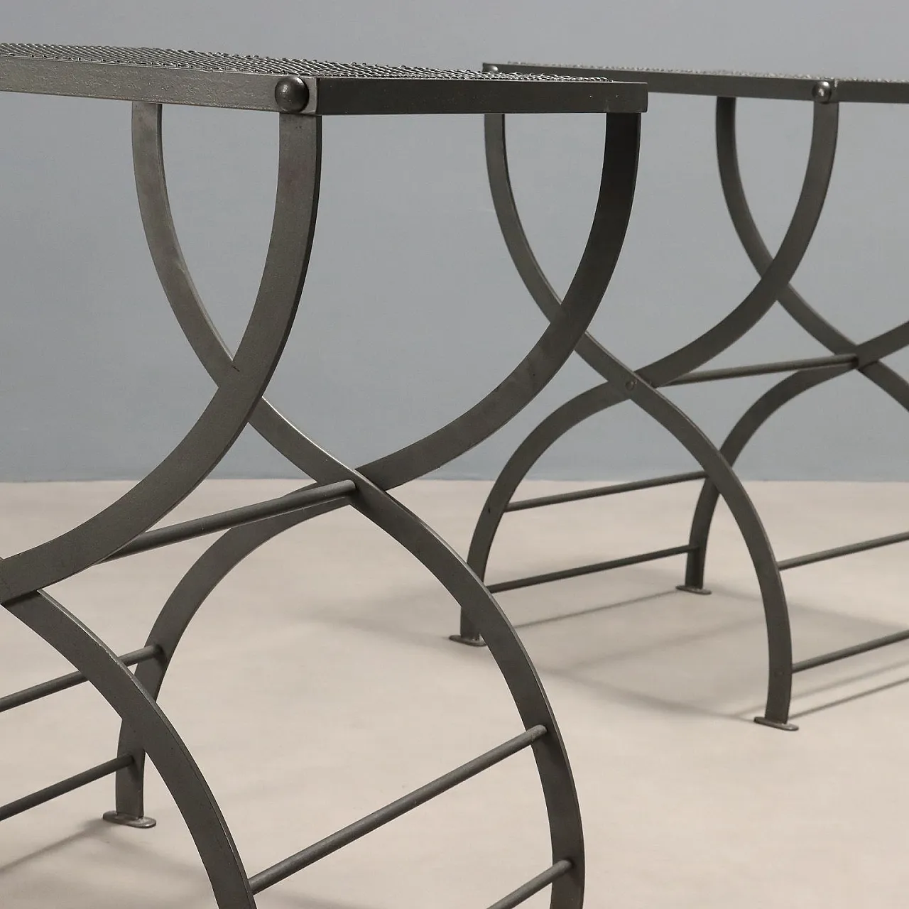 Pair of metal stools by Luigi Caccia Dominioni, 1960s 3