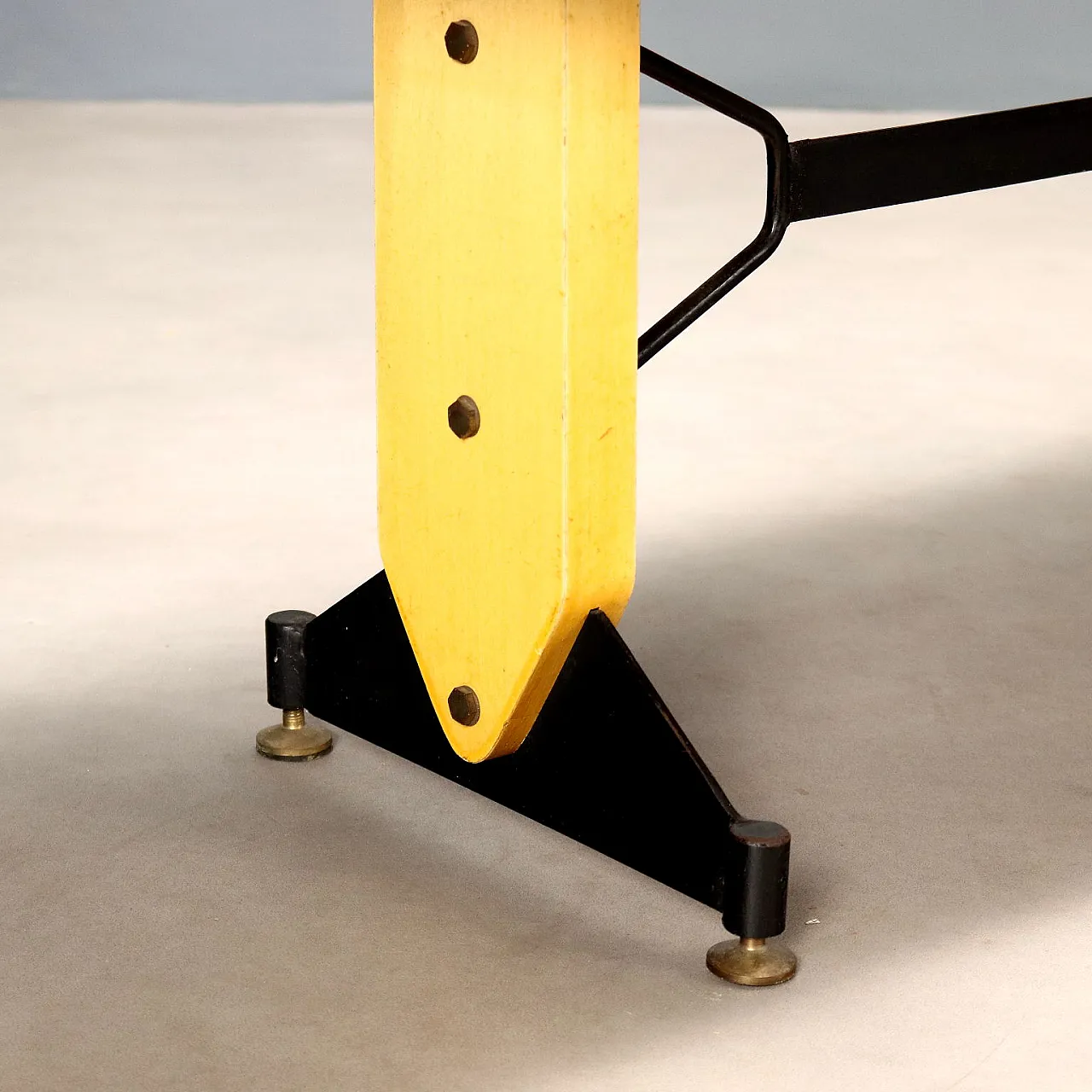 Two-tone laminate furniture, wood and lacquered metal, 20th century 6