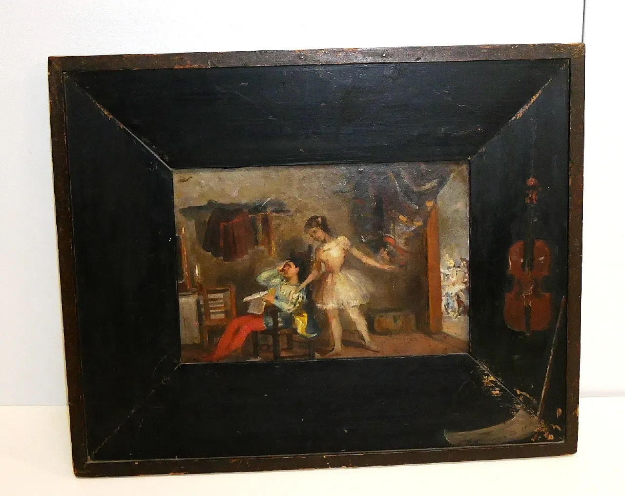 Fanciulli alla prova di recita di Albano Lugli pittore emiliano, '800 1