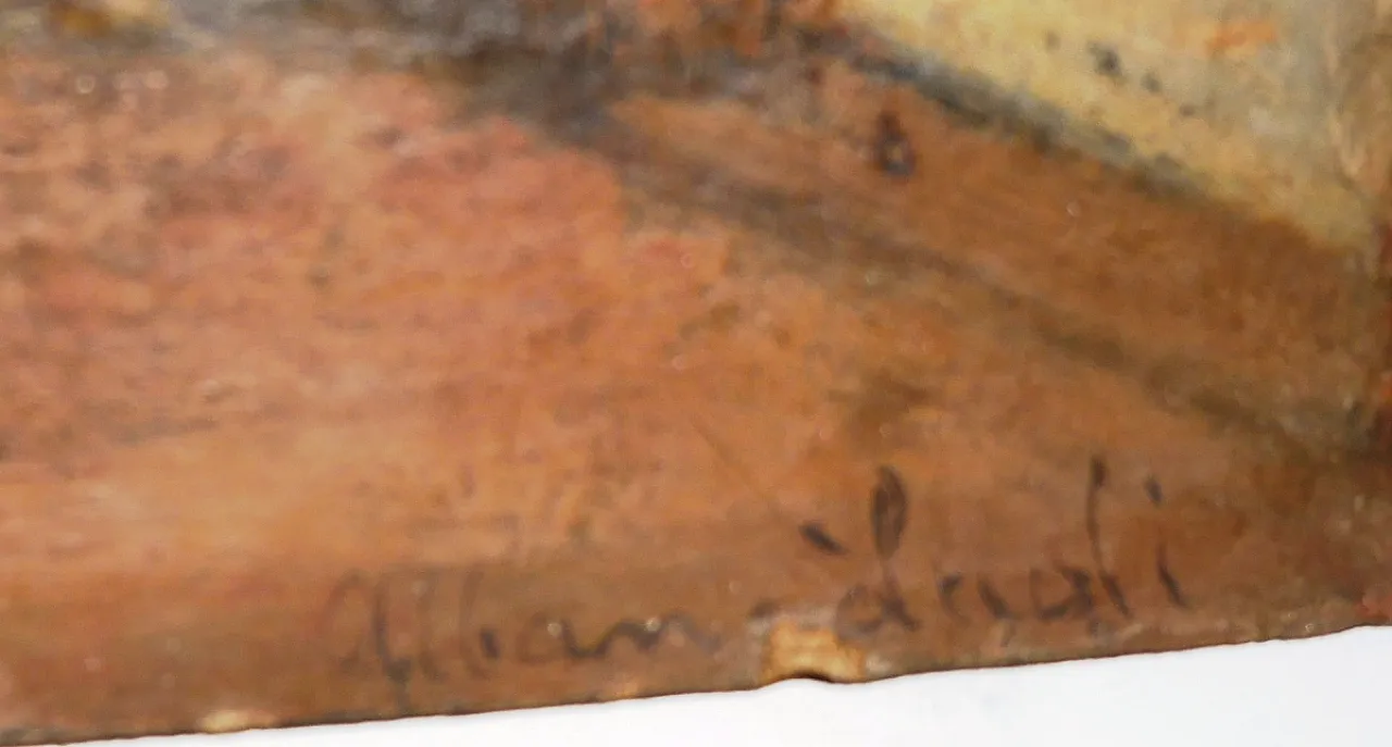 Fanciulli alla prova di recita di Albano Lugli pittore emiliano, '800 3