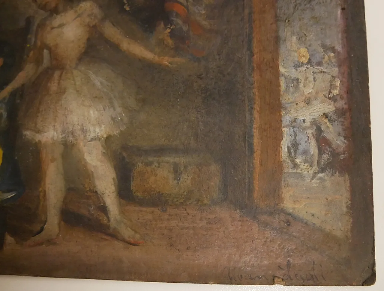 Fanciulli alla prova di recita di Albano Lugli pittore emiliano, '800 4