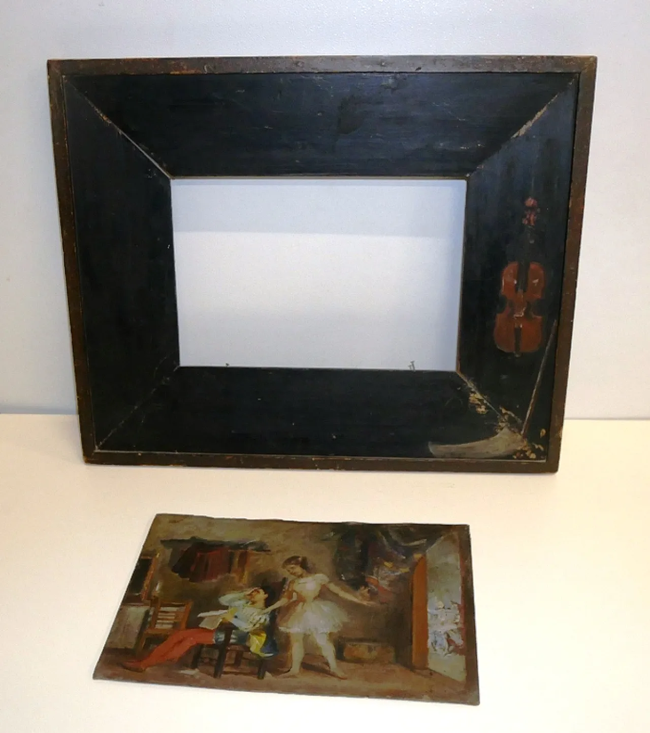 Fanciulli alla prova di recita di Albano Lugli pittore emiliano, '800 5