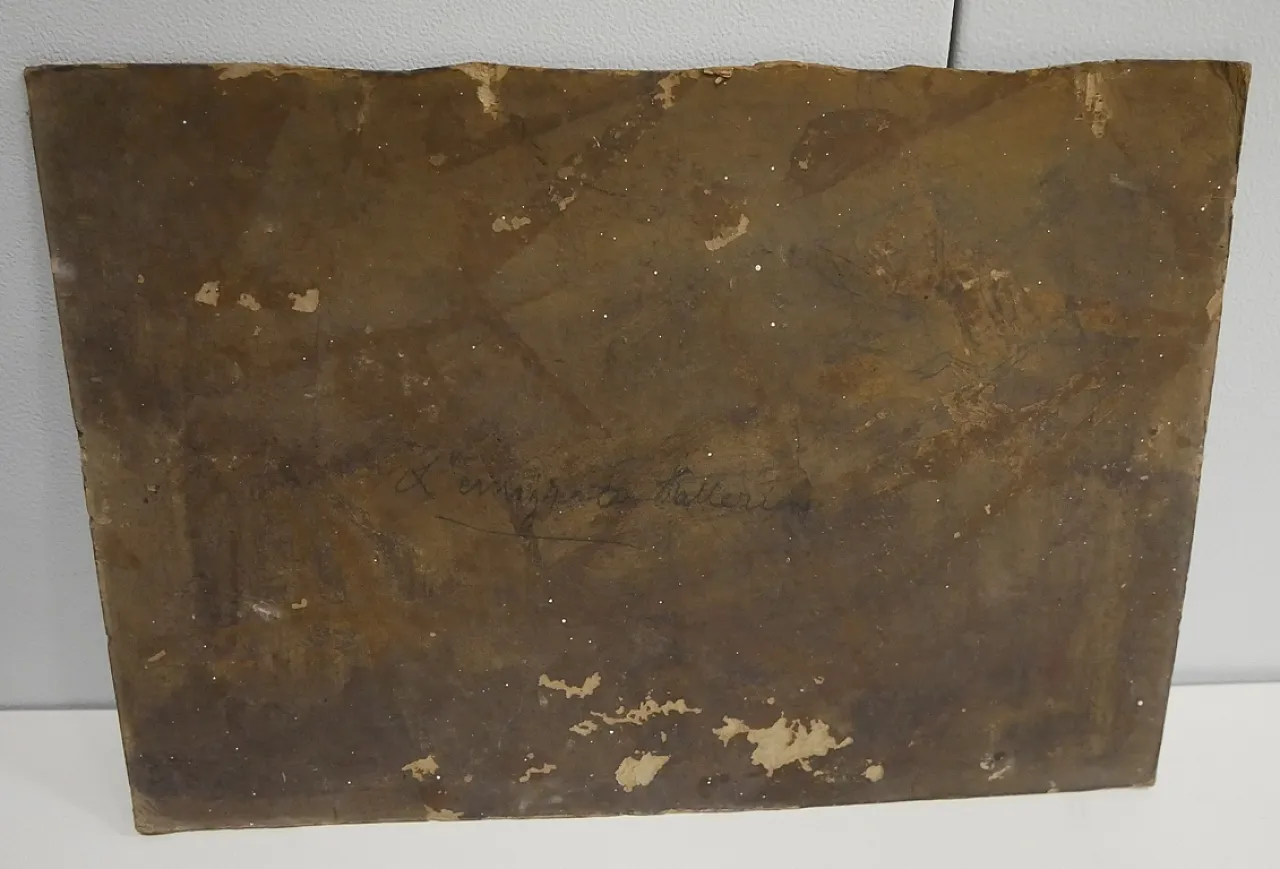 Fanciulli alla prova di recita di Albano Lugli pittore emiliano, '800 6