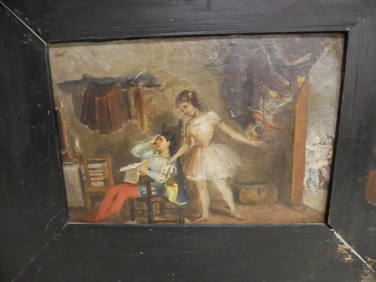 Fanciulli alla prova di recita di Albano Lugli pittore emiliano, '800 11