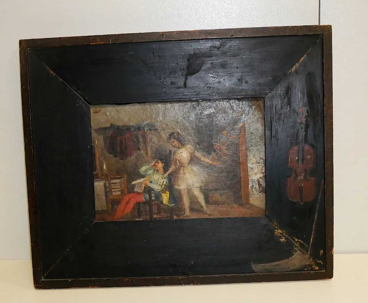 Fanciulli alla prova di recita di Albano Lugli pittore emiliano, '800 13