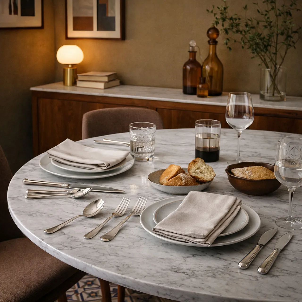 Servizio di posate in argento inciso, '900 2